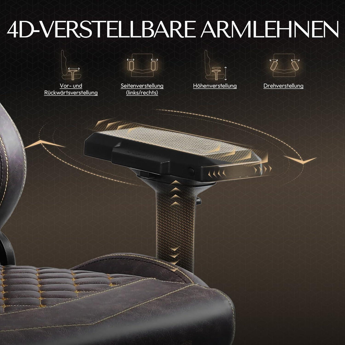 Gaming Stuhl Ergonomischer PC-Stuhl mit Massage Bürostuhl 4D Armlehnen