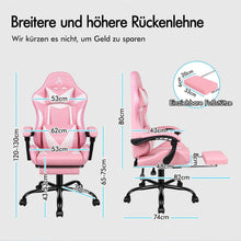 Massage-Gamer-Stuhl mit LED 150° Neigung ergonomisch Rosa