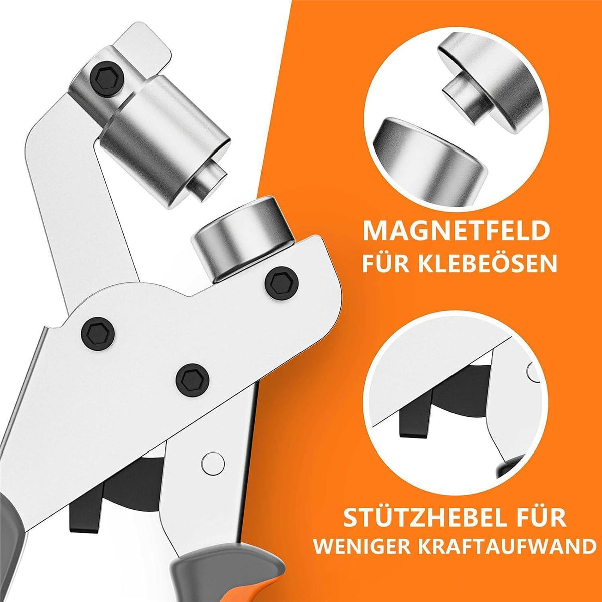 Ösenzange 6mm mit 300 Ösen – Profi Werkzeug für Leder & Stoff