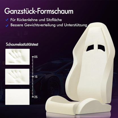 ALFORDSON Gaming-Stuhl mit Massagepunkten und einziehbarer Fußstütze