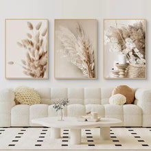 Boho Poster Set 3er Strand Landschaft Wandbilder Beige