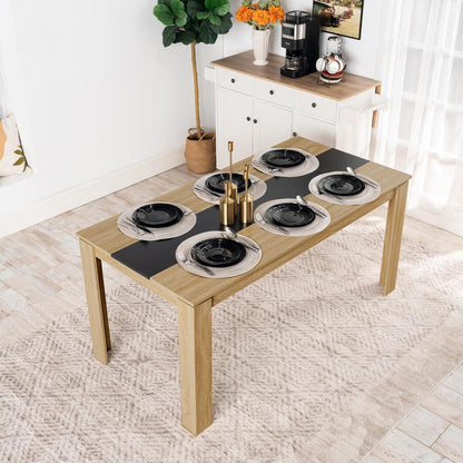 Essgruppe Esstisch 160cm Eiche & 6 Esszimmerstühle Grau