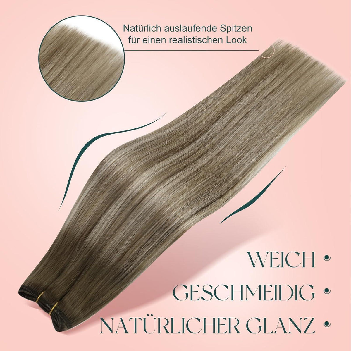 Echthaar Tressen Bundles Blond 30cm – Remy Human Hair #1000