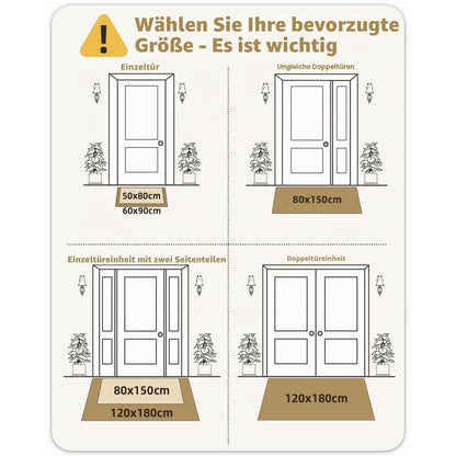 Fußmatte waschbar 120x180cm - Taupe, Innen & Außen