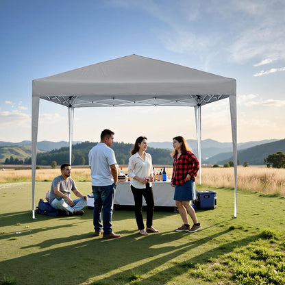 3x3m Gartenpavillon wasserdicht mit Seitenteilen & Fenstern