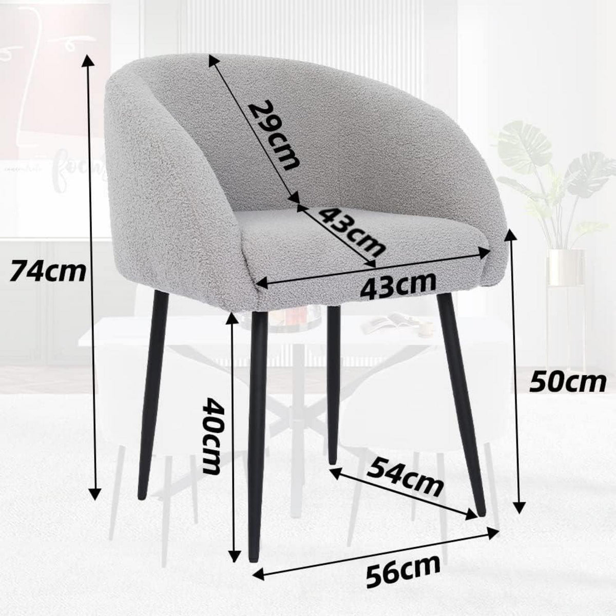 Mingone Lammwoll Sessel – Bequemer Loungesessel Grau