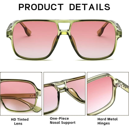 Retro Pilotenbrille Damen Herren - 70er Jahre Vintage Sonnenbrille