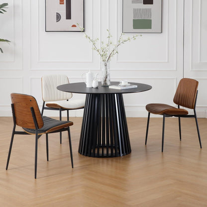 Esszimmerstühle 2er Set, Modern & Komfortabel in Lederoptik