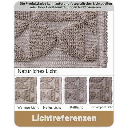 Fußmatte waschbar 120x180cm - Taupe, rutschfest & dünn