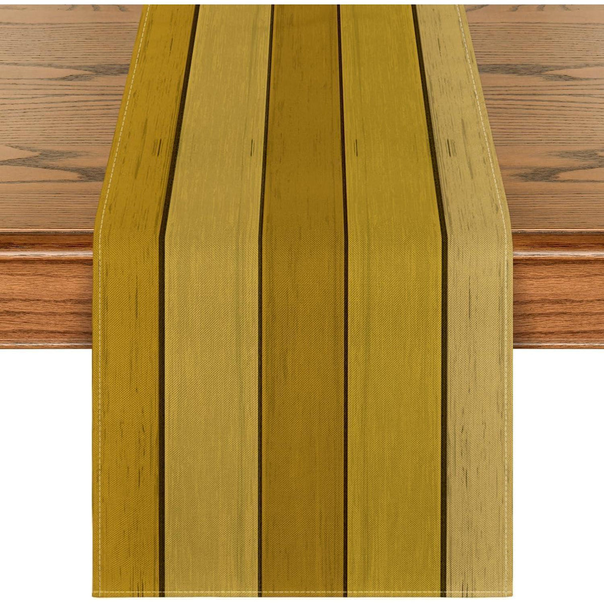 Tischläufer Gelb Holzoptik 40x140 cm für Küche & Party