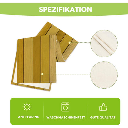 Tischläufer Gelb Holzoptik 40x140 cm für Küche & Party
