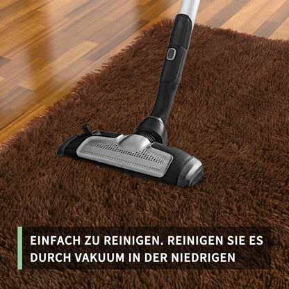 Flauschiger Hochflor Teppich Braun 200x300 cm – Wohnzimmer & Schlafzimmer