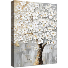 Gerahmtes Blumenbaum-Leinwandbild - Wandkunst für Wohnzimmer