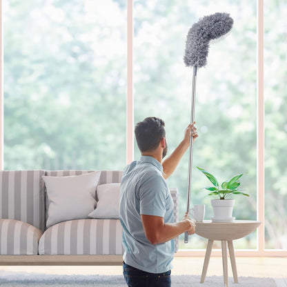 Teleskop Staubwedel Set 5tlg. 250cm Waschbar Staubwischer Spinnweben Türen