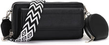 Handytasche zum Umhängen mit Kartensteckplatz und Münzbörse Schwarz