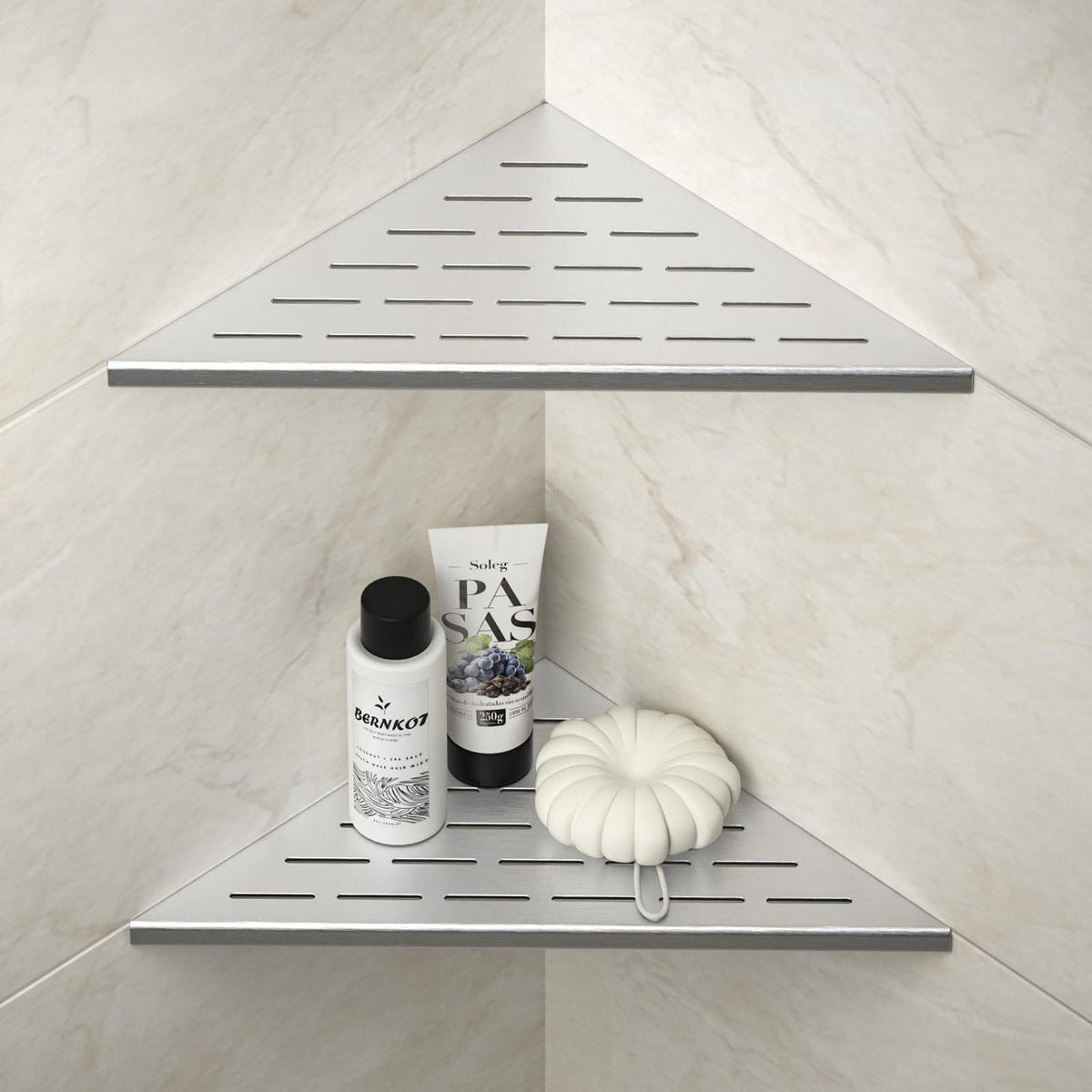 Eck Duschregal Edelstahl 2er Set – Platzsparend & Modern