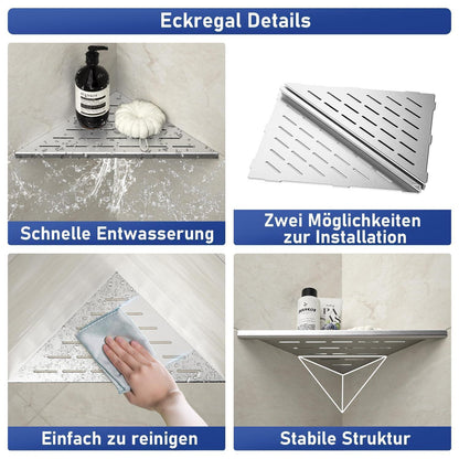 Eck Duschregal Edelstahl 2er Set – Platzsparend & Modern