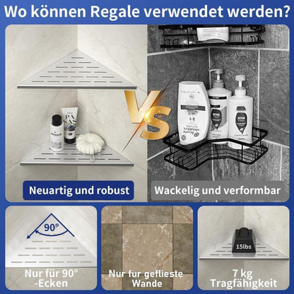 Eck Duschregal Edelstahl 2er Set – Platzsparend & Modern