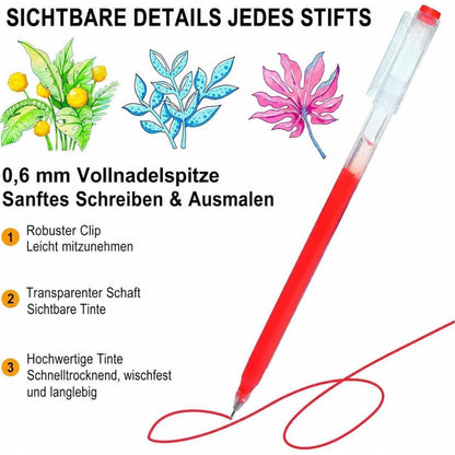 168 Gelstifte Set für Erwachsene – 162 Farben zum Malen & Schreiben