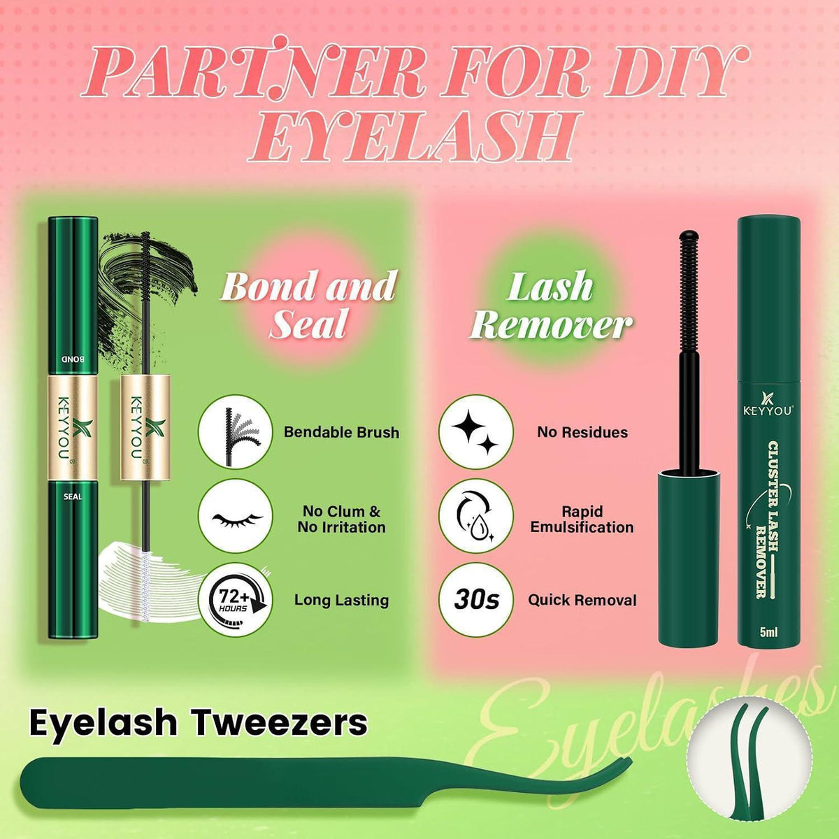 Venus Lash Clusters Kit – 120 Wimpern für natürlichen Look