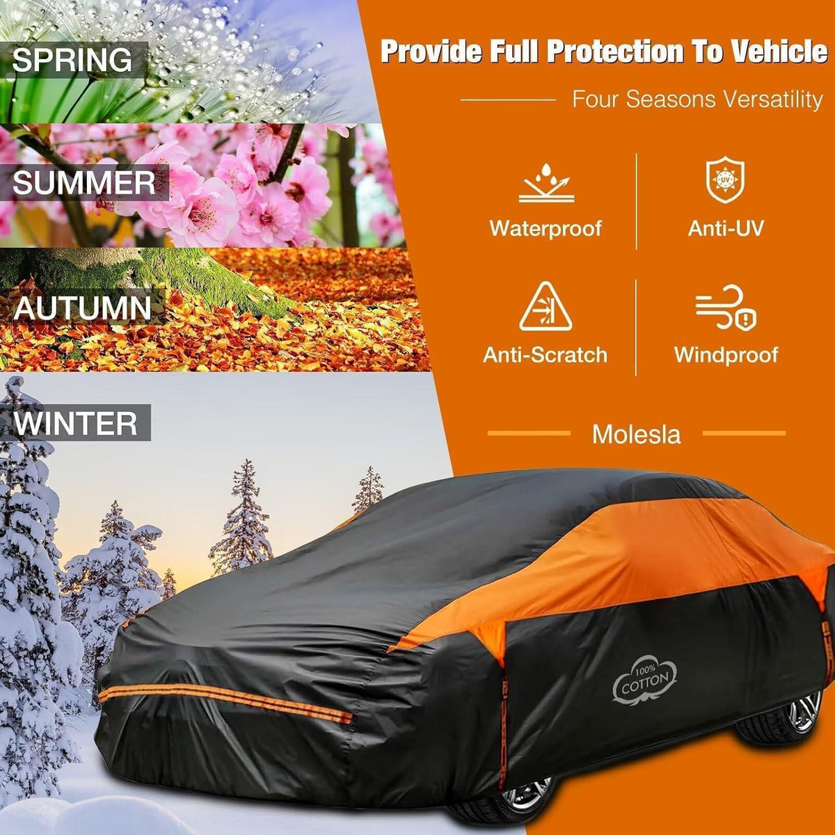 Wasserdichte SUV Autoabdeckung Vollgarage – Wetterfest & Kratzschutz