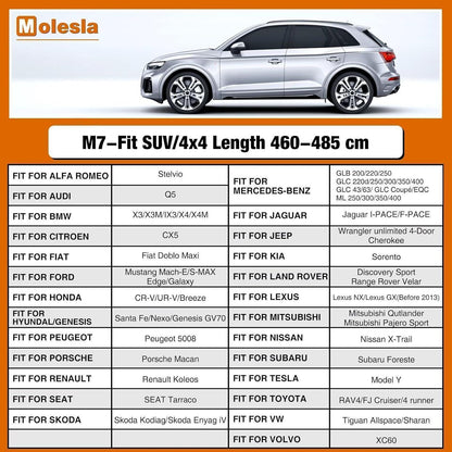 Wasserdichte SUV Autoabdeckung – Vollgarage, Wetterfest & Robust