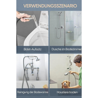 Edelstahl Duschschlauch 1,5m mit Verdrehschutz und Knickschutz