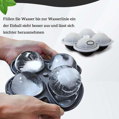 2er-Pack Silikon Eiswürfelform 6cm – Runde Eiswürfel für Drinks