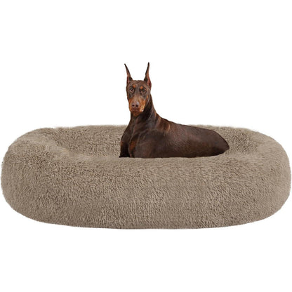 Orthopädisches Hundebett rund, Kamelbraun, 120 cm Ø