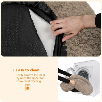 Orthopädisches Hundebett rund, Kamelbraun, 120 cm Ø