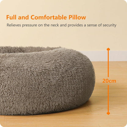 Orthopädisches Hundebett rund, Kamelbraun, 120 cm Ø