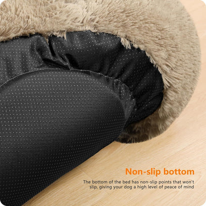 Orthopädisches Hundebett rund, 90 cm, Kamelbraun