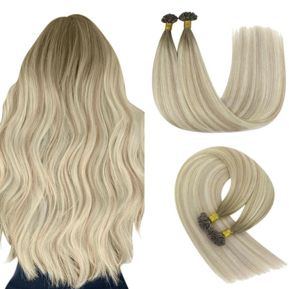 Echthaar Extensions Bonding Ombre 60cm – 50g U-Tip