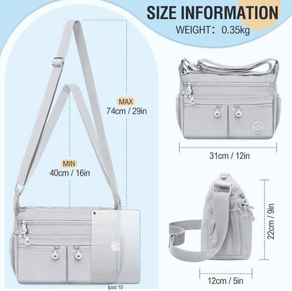 TEUEN Crossbody Bag Damen Große Kapazität Wasserdicht Nylon