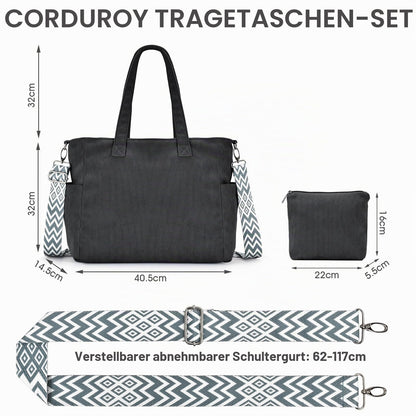 Oscaurt Cord Tote Bag Damen Umhängetasche Crossbody - Bild 6