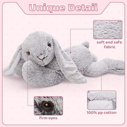 Riesiger Kuschelhase 80cm - Weiches Plüschtier für Kinder & Dekoration