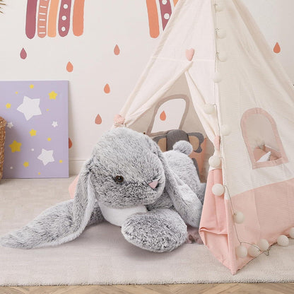 Riesiger Kuschelhase 80cm - Weiches Plüschtier für Kinder & Dekoration