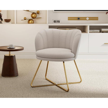 Chenille Loungesessel modern – Bequemer Akzentstuhl für Wohnzimmer