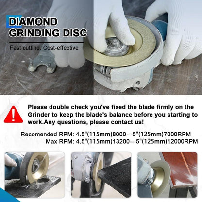 Diamant Schleifscheibe 115mm, 10er Set, Granit & Fliesen