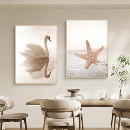 Boho Poster Set 3er Strand Landschaft Leinwandbild Wanddeko