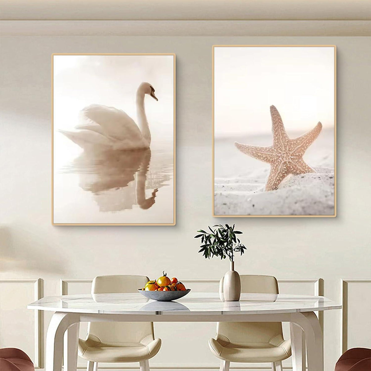 Boho Poster Set 3er Strand Landschaft Leinwandbild Wanddeko