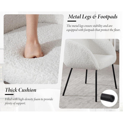 Weißer Kunstfell Sessel – Modern & Bequem Loungesessel