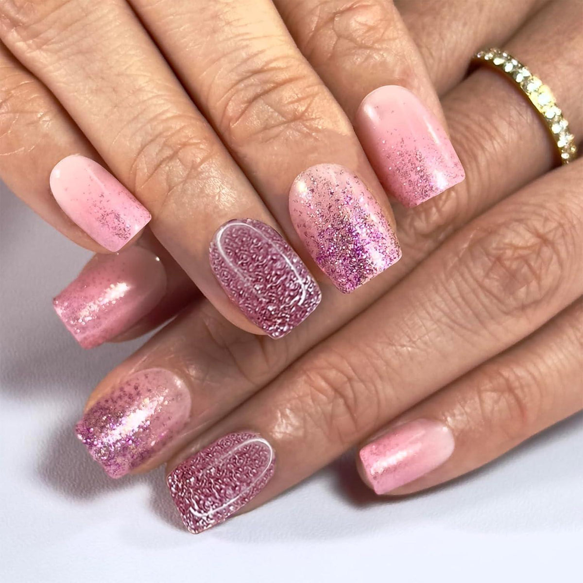 Press On Nails Kurz – 24 Stück, Design Kunstnägel Zum Aufkleben