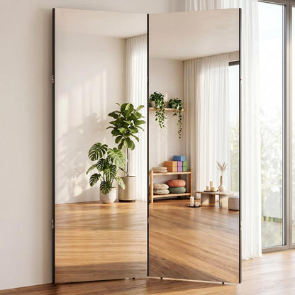 Faltbarer Ganzkörperspiegel 180x120cm – Bruchsicher & Platzsparend