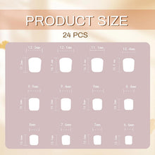Kurze Square Pink White French Tip Press on Nägel 24 Stück