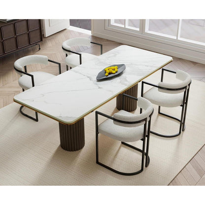Esszimmerstühle 2er Set, Modern & Komfortabel, Weiß