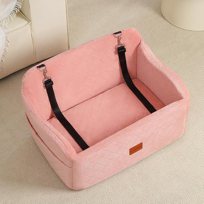 Hunde-Autositz Large Pink – Bequem & Sicher für Lange Fahrten