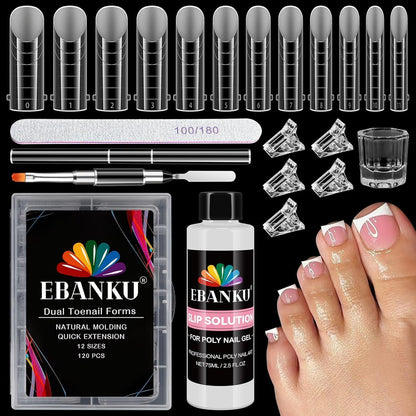 Polygel Nagelformen Set mit Gleitmittel – 120 Tipps & Zubehör