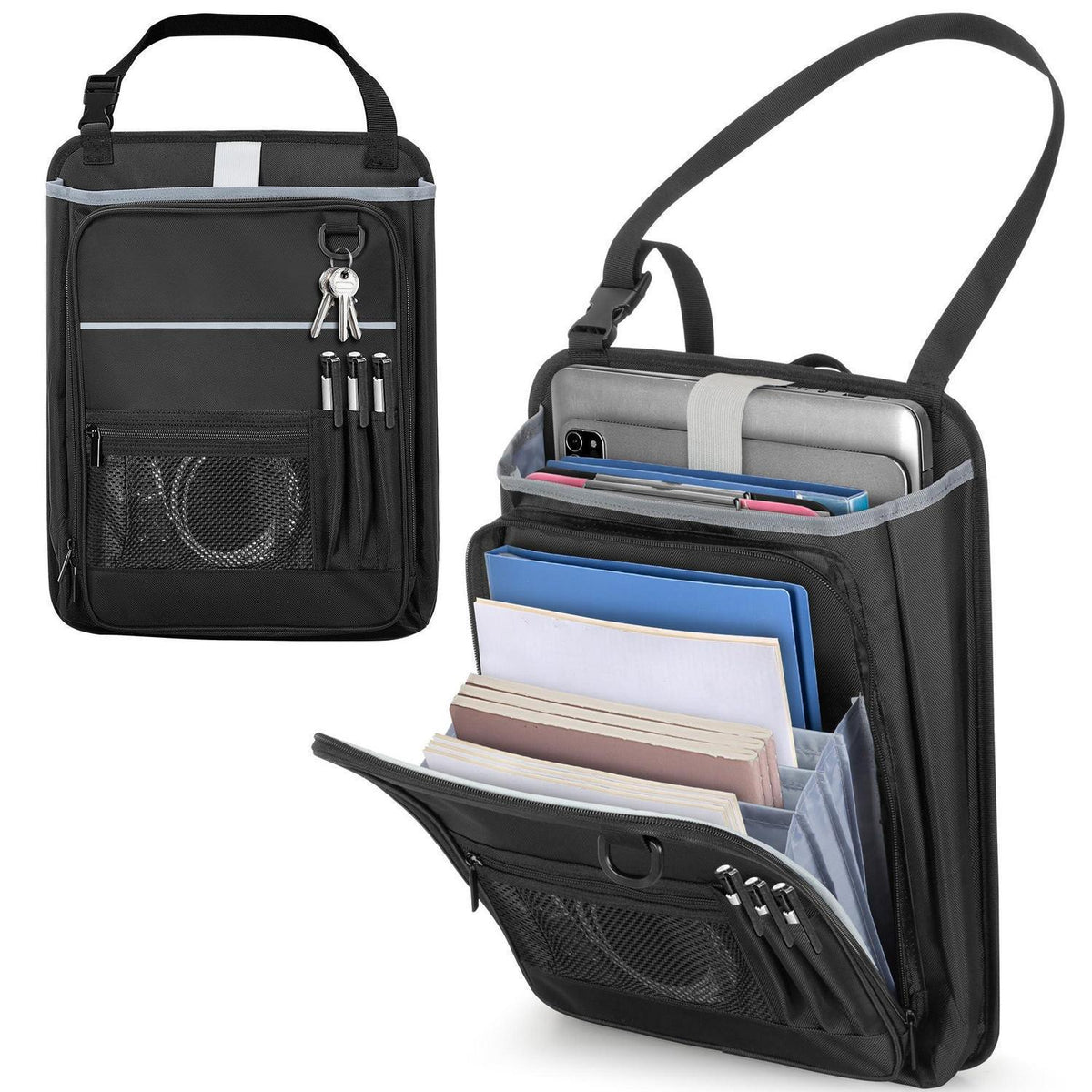 Autositz Organizer mit Laptopfach 15,6 Zoll Schwarz
