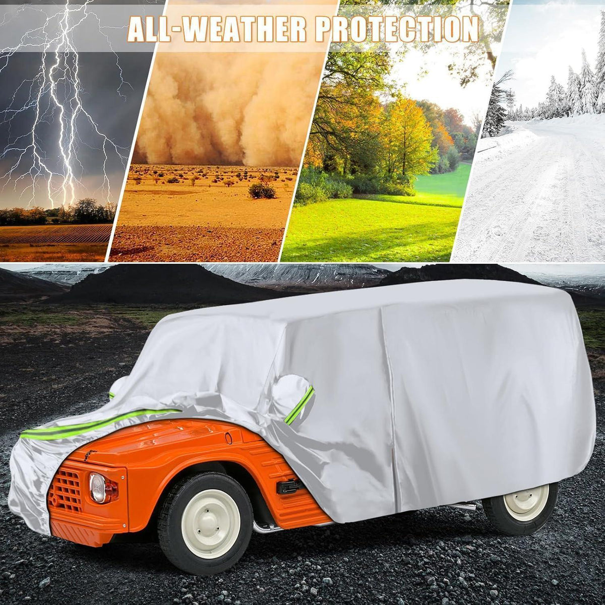 Autoabdeckung Citroen Mehari 1968-1988, wasserdicht & allwetterfest